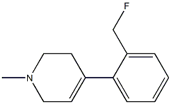 1-methyl-4-(2-(fluoromethyl)phenyl)-1,2,3,6-tetrahydropyridine 化学構造式