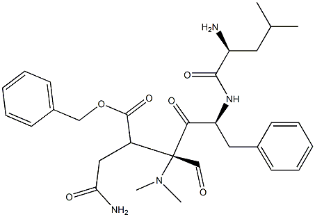 benzyloxycarbonyl-leucyl--phenylalanyl-N,N-dimethylglutaminal Struktur