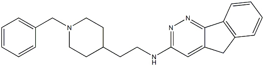 3-(2-(1-benzylpiperidin-4-yl)-ethylamino)-5H-indeno(1,2-c)pyridazine Struktur