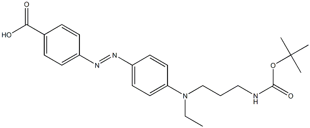 4-(4-(N-ethyl-N-(3-(tert-butyloxycarbonyl)aminopropyl)amino)phenylazo)benzoic acid 化学構造式