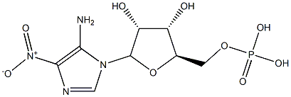 5-amino-1-(5'-phosphoribofuranosyl)-4-nitroimidazole Struktur