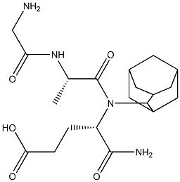 (adamant-2-yl)-glycyl-alanyl-isoglutamine 化学構造式