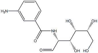 2-(3-aminobenzamido)-2-deoxyglucose,,结构式