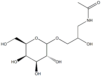 1-O-galactopyranosyl-3-acetamido-1,2-propanediol Structure