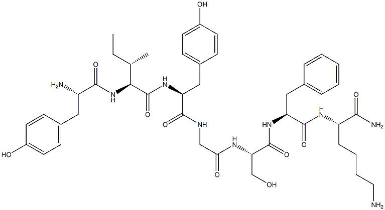 tyrosyl-isoleucyl-tyrosyl-glycyl-seryl-phenylalanyl-lysinamide 结构式