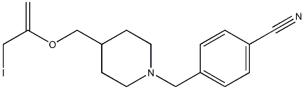 1-(4-cyanobenzyl)-4-(((iodopropen-2-yl)oxy)methyl)piperidine Structure