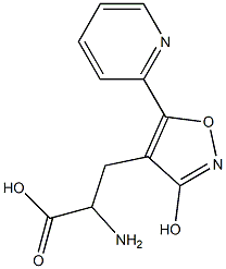 2-amino-3-(3-hydroxy-5-(2-pyridyl)isoxazol-4-yl)propionic acid 结构式