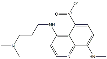 4-((3-(dimethylamino)propyl)amino)-8-methylamino-5-nitroquinoline Struktur