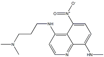 4-((3-(dimethylamino)propyl)amino)-8-methylamino-5-nitroquinoline 结构式