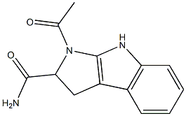 1-acetyl-2,3-dihydropyrrolo(2,3-b)indole-2-carboxamide,,结构式