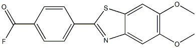 4-(5',6'-dimethoxybenzothiazolyl)benzoyl fluoride 化学構造式