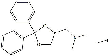 2,2-diphenyl-(1,3)-dioxolan-4-ylmethyl(dimethyl)amine methiodide 结构式