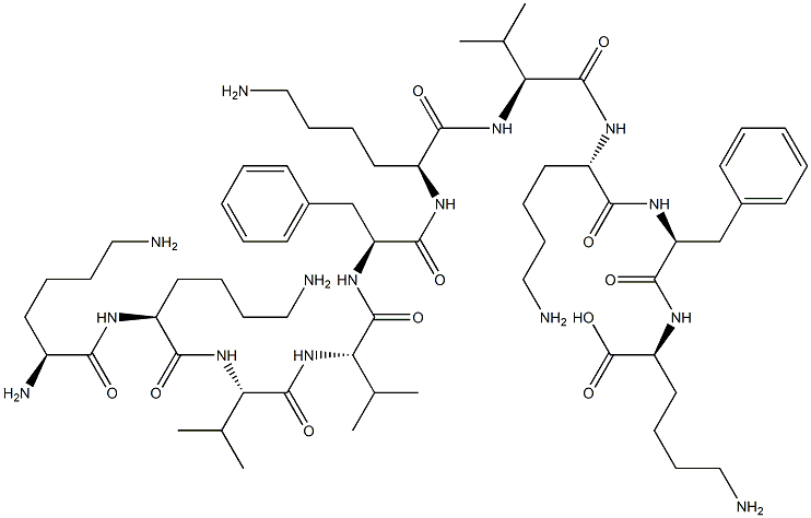 lysyl-lysyl-valyl-valyl-phenylalanyl-lysyl-valyl-lysyl-phenylalanyl-lysine,,结构式