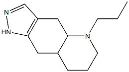 4,4a,5,6,7,8,8a,9-octahydro-5-propyl-1H-pyrzolo(3,4-g)quinoline,,结构式