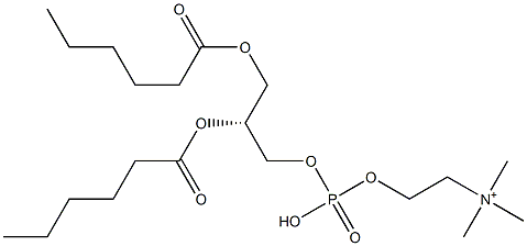 1,2-dihexanoyl-sn-glycero-3-phosphorylcholine Struktur