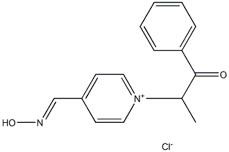 1-benzoylethylpyridinium-4-aldoxime chloride Structure