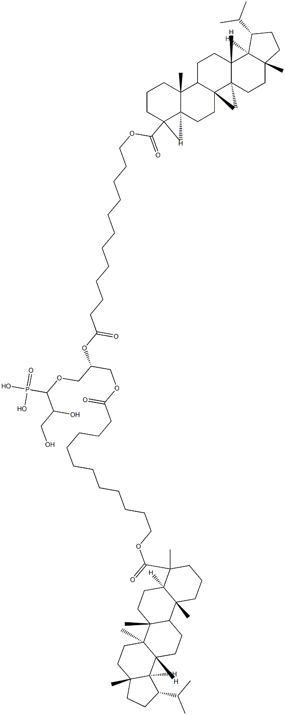 1,2-bis(12-(lipoyloxy)dodecanoyl)-sn-glycero-3-phosphoglycerol Structure