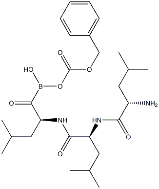benzyloxycarbonyl-leucyl-leucyl-leucylboronate Structure