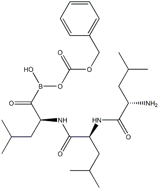 benzyloxycarbonyl-leucyl-leucyl-leucylboronate 结构式