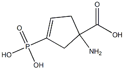 1-amino-3-phosphono-3-cyclopentene-1-carboxylic acid Structure