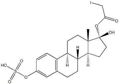 17-iodoacetoxyestradiol-3-sulfate Struktur