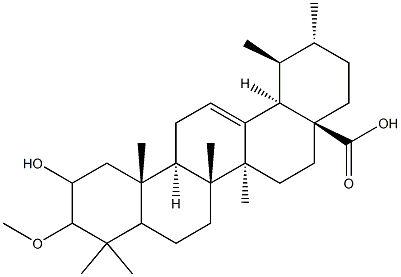 2-hydroxy-3-methoxyurs-12-en-28-oic acid,,结构式