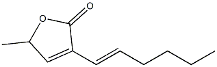 4-hydroxy-4-methyl-2-(1-hexenyl)-2-butenolide,,结构式