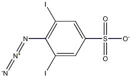 3,5-diiodo-4-azidobenzenesulfonate 化学構造式