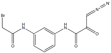 N-bromoacetyl-N'-(3-diazopyruvoyl)-1,3-phenylenediamine Structure