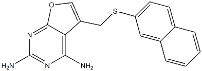 2,4-diamino-5-((2-naphthylthio)methyl)furo(2,3-d)pyrimidine 结构式
