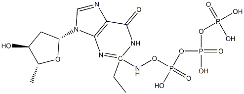 N(2)-ethyl-2'-deoxyguanosine triphosphate 结构式