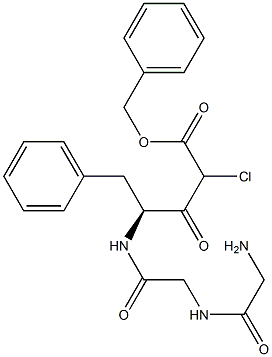 benzyloxycarbonyl-glycyl-glycyl-phenylalanyl-chloromethane 结构式