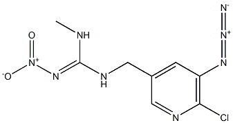 N-(5-azido-6-chloropyridin-3-ylmethyl)-N'-methyl-N''-nitroguanidine 结构式