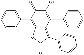 5-hydroxy-3,4,7-triphenyl-2,6-benzofurandione Struktur