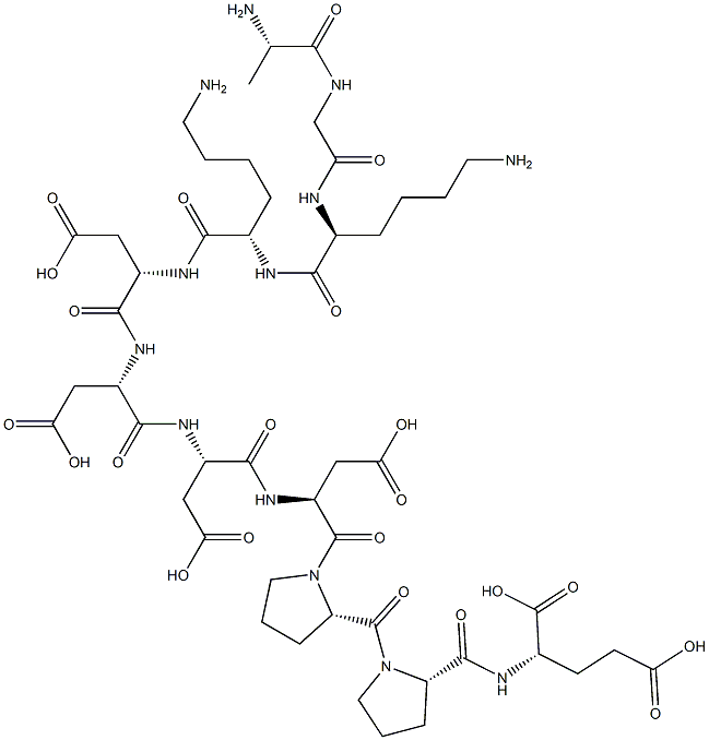 alanyl-glycyl-lysyl-lysyl--aspartyl-aspartyl-aspartyl-aspartyl-prolyl-prolyl-glutamic acid Structure