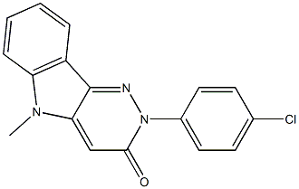 2-(4-chlorophenyl)-5-methyl-2,5-dihydropyridazino(4,3-b)indol-3(3H)-one|