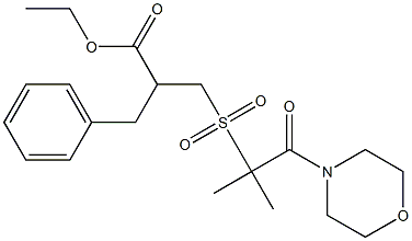 ethyl 2-benzyl-3-((1-methyl-1-((morpholin-4-yl)carbonyl)ethyl)sulfonyl)propionate,,结构式