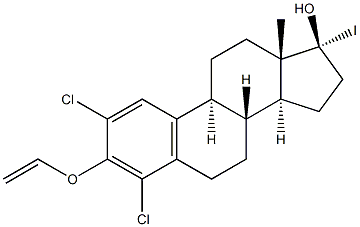 2,4-dichloro-17-iodovinylestradiol Structure