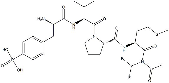 acetyl-4-phosphono(difluoromethyl)phenylalanyl-valyl-prolyl-methioninamide|