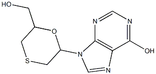 9-(6-hydroxymethyl-1-oxa-4-thiacyclohexan-2-yl)hypoxanthine Struktur