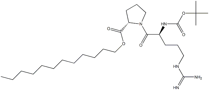 tert-butyloxycarbonyl-arginyl-proline dodecyl ester Structure