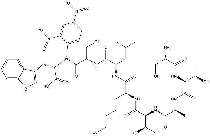  (2,4-dinitrophenyl)-seryl-threonyl-alanyl-threonyl-lysyl-leucyl-seryl-tryptophan