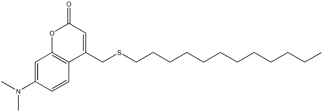 4-(n-dodecylthiomethyl)-7-(N,N-dimethylamino)coumarin 结构式