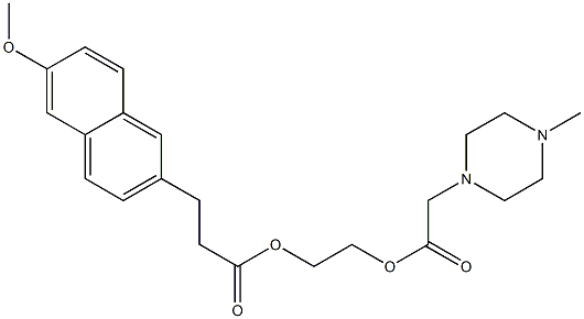 2-((4-methyl-1-piperazinyl)acetyloxy)ethyl (6-methoxy-2-naphthyl)propanoate Struktur