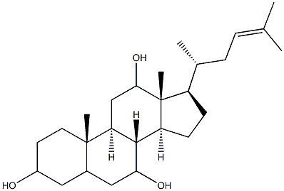 24-norcholest-23-ene-3,7,12-triol Structure