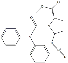 5-azido-N-(diphenylcarbamoyl)proline methyl ester 化学構造式