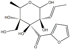 2-(1-propen-1-yl)-4-hydroxymethyl-3-furanylcarbonyl-rhamnopyranoside