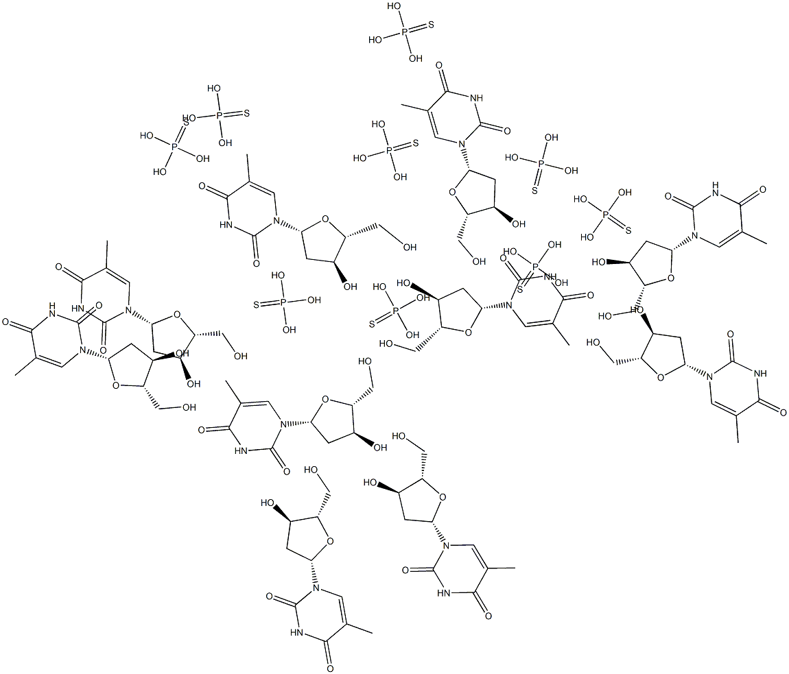decathymidine nonaphosphorothioate,,结构式