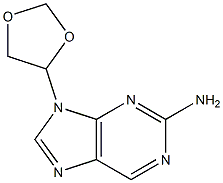 9-(1,3-dioxolan-4-yl)-2-aminopurine Struktur