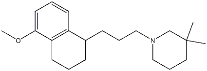 3,3-dimethyl-1-(3-(5-methoxy-1,2,3,4-tetrahydronaphthalen-1-yl)-n-propyl)piperidine,,结构式
